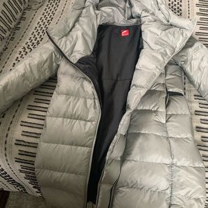 Silver Nike puffer jacket size small